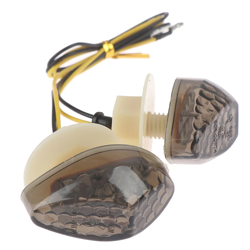 

Universal 2pc LED Flush Mount Blinkers Flashers 12V Motorcycle Smoke Turn Signal Indicators Lights Lamp