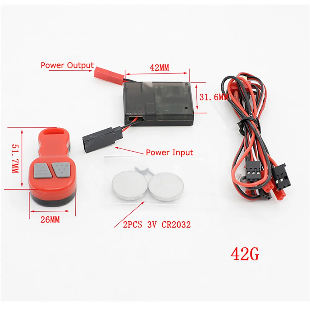 

RC Model Car Winch Controller Wireless Remote Control Receiver Kit For RC4WD Trx-4 SCX10 Climbing Car Parts