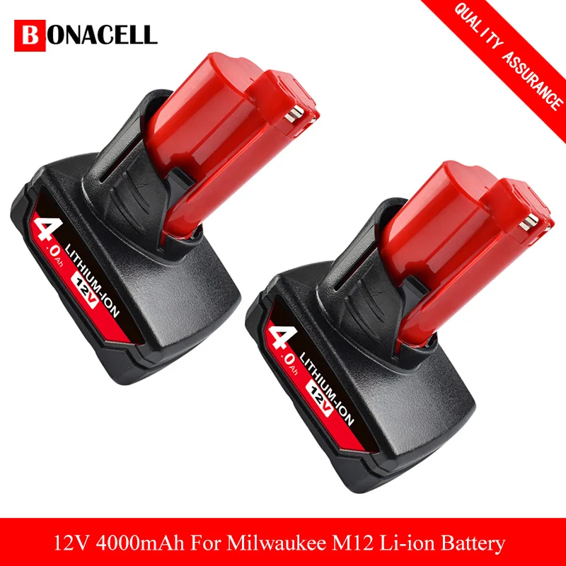 

Литий-ионный аккумулятор 12 В 2420 Ач, совместимый с Milwaukee M12 XC 48-11-2450 48-11-2460 48-11-2411 48-11-, беспроводные инструменты L50