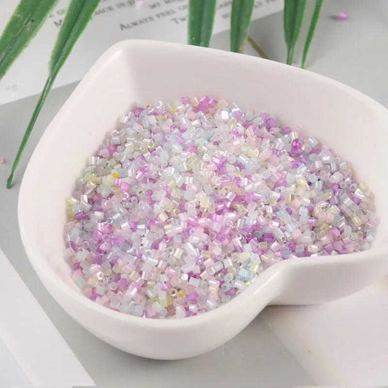 New!! 2000Pcs/Bag 0/15 Cream Czech Glass Tube Seed Beads 1.5mm Mini Seedbeads Pearls For Craft Women Garments Accessories | Дом и сад