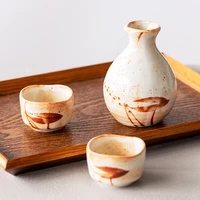 japanese ceramic sake pot retro bottle liquor spirits drinking wine jug pattern hip flask friend gift botella home drinkware