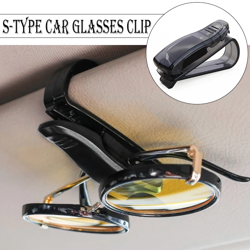 

Car Sun Visor Sunglasses Holder Car Accessories Sun Visor Sunglass Eyeglasses Glasses Card Pen Portable Clip Ticket Holder Stand