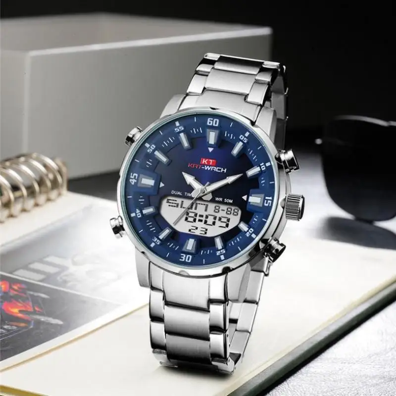 Мужские часы 2022 KAT-WACH Роскошные военные армейские Спортивные Повседневные