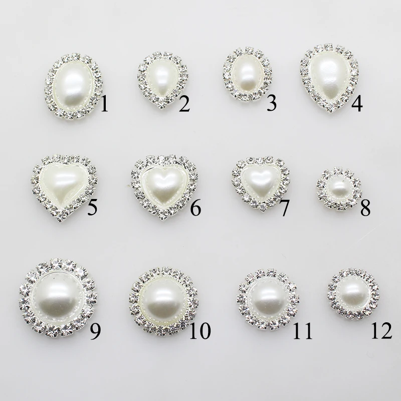 SKYE CIEL 10Pcs Multiple sizes Diy crystal white pearl wedding jewelry accessories 100% scratch-free rhinestone crafts exquisite | Украшения