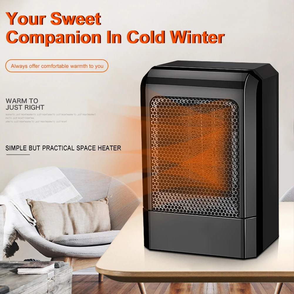 

500W Space Heater Fast Heating PTC Ceramic Electric Heater with Overheat Tip-Over Protection Warm Air Blower for Office Dorm