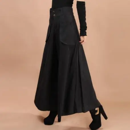 Deporte женские брюки 2019 Женские винтажные широкие эластичная высокая талия