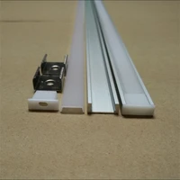 free shipping 1mpcs led strip aluminum channel led track profile system with milky cover diffusers end caps