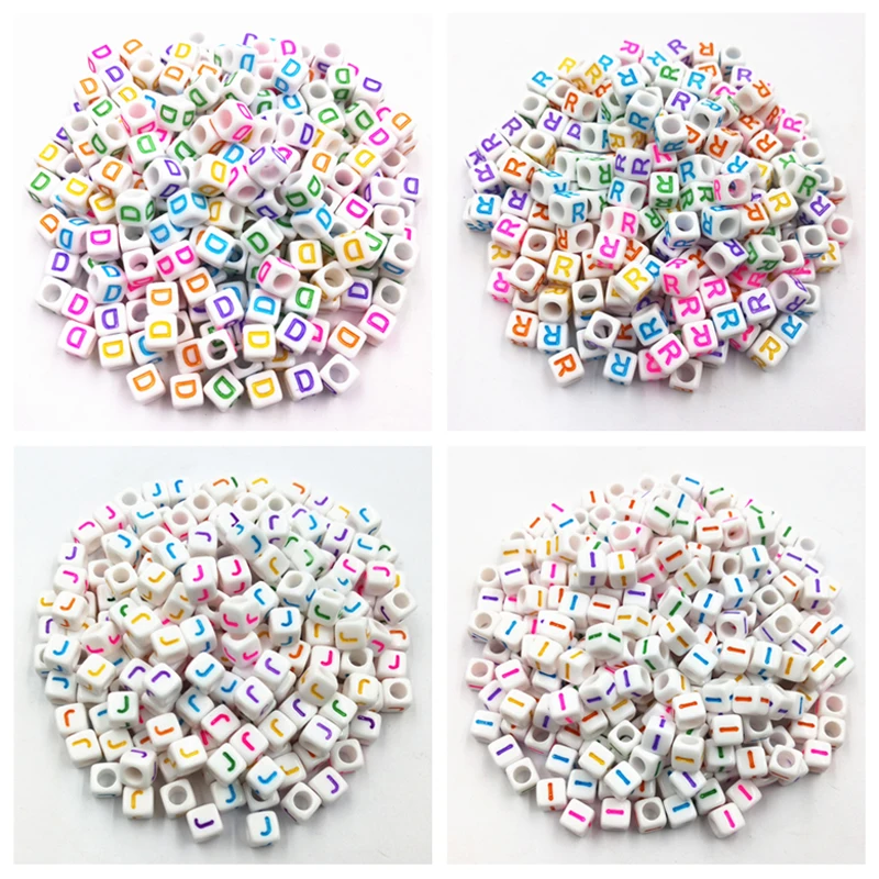 Оптовая продажа акриловые бусины 100 шт./лот с буквами новинка для самодельного