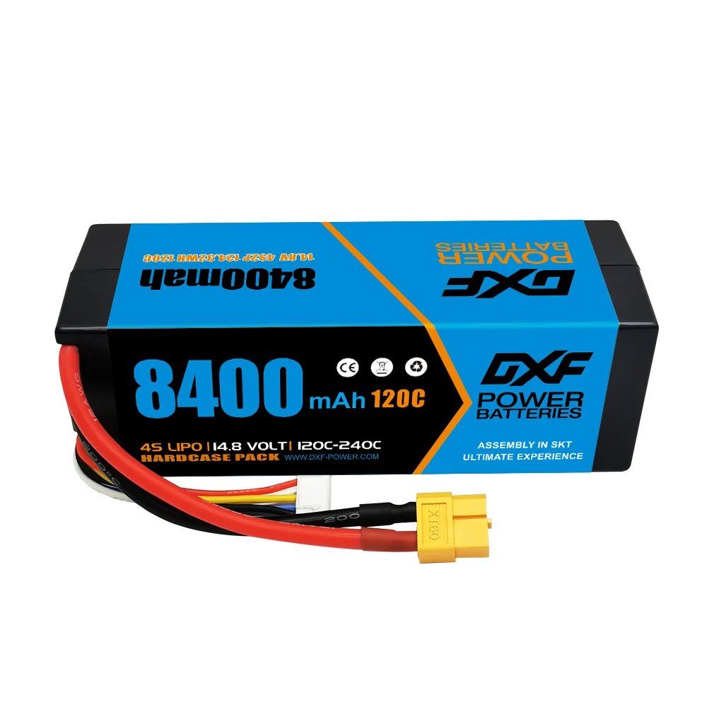 DXF Футляр Чехол Lipo Батарея 4S 8400 мА/ч 14 8 V 120C/240C деканов/XT60/XT90/EC5/XT150 разъем для 1/8 1/10