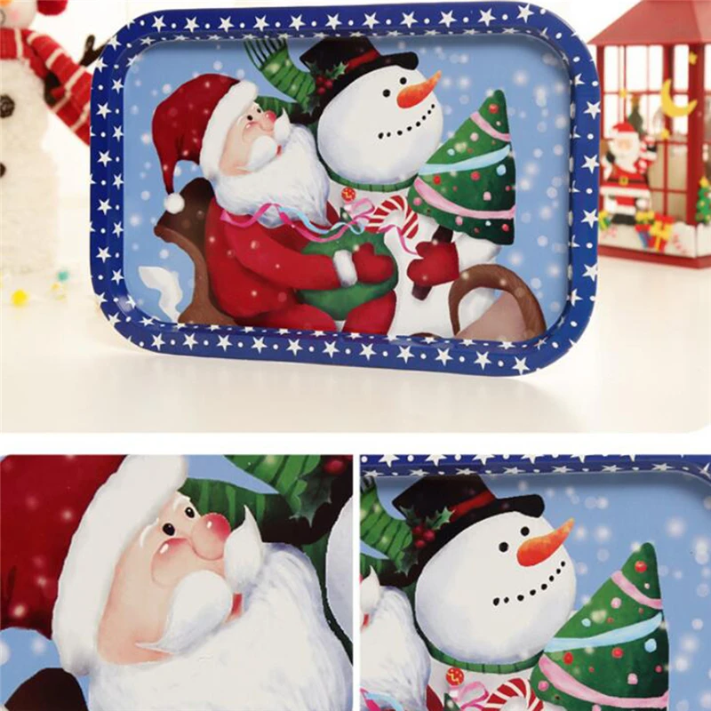 Милое рождественское платье Санта Клауса пятицветная кованая тарелка