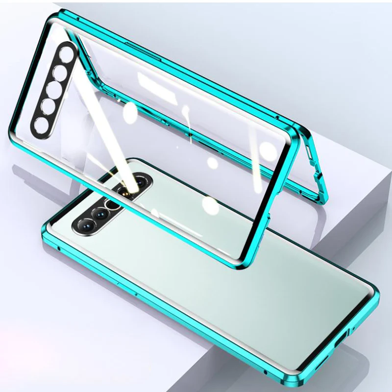

Чехол-книжка для Meizu 17 360, металлический бампер, магнитная поглощающая защита чехол для телефона, противоударный чехлы с закаленным стеклом, ...