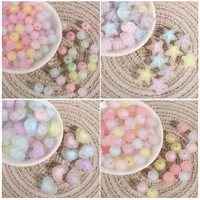 color straight hole round beads frosted beads medium beads loose beads diy childrens earrings headdress rubber band accessories