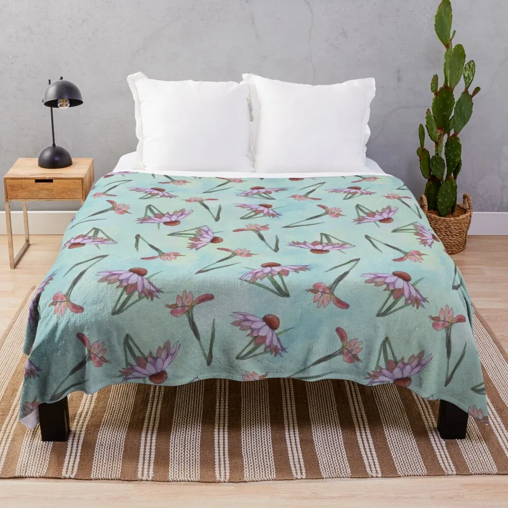 

Мягкое одеяло с цветочным рисунком, домашнее/диванное/постельное белье, портативное дорожное покрывало для взрослых