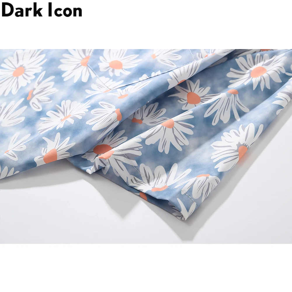 

Dark Icon Daisey Full Printed Polo Shirt Men Summer Thin Material Holiday Hawaiian Shirt Vintage Street Shirts for Men