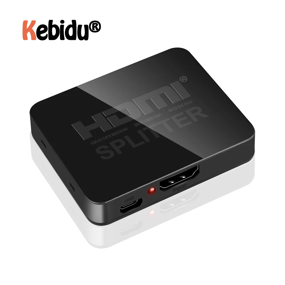 Full HD 1080p HDCP 4K HDMI совместимый разделитель переключатель черный 1X2 разделение 1 вход
