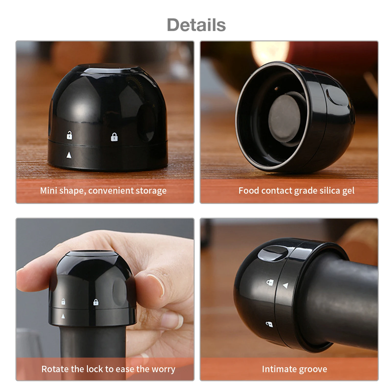 

Leak-proof Vacuum Red Wine Bottle Cap Stop Silicone Sealed Champagne Bottle Stopper Vacuum Retain Freshness wine plug Bar Tools