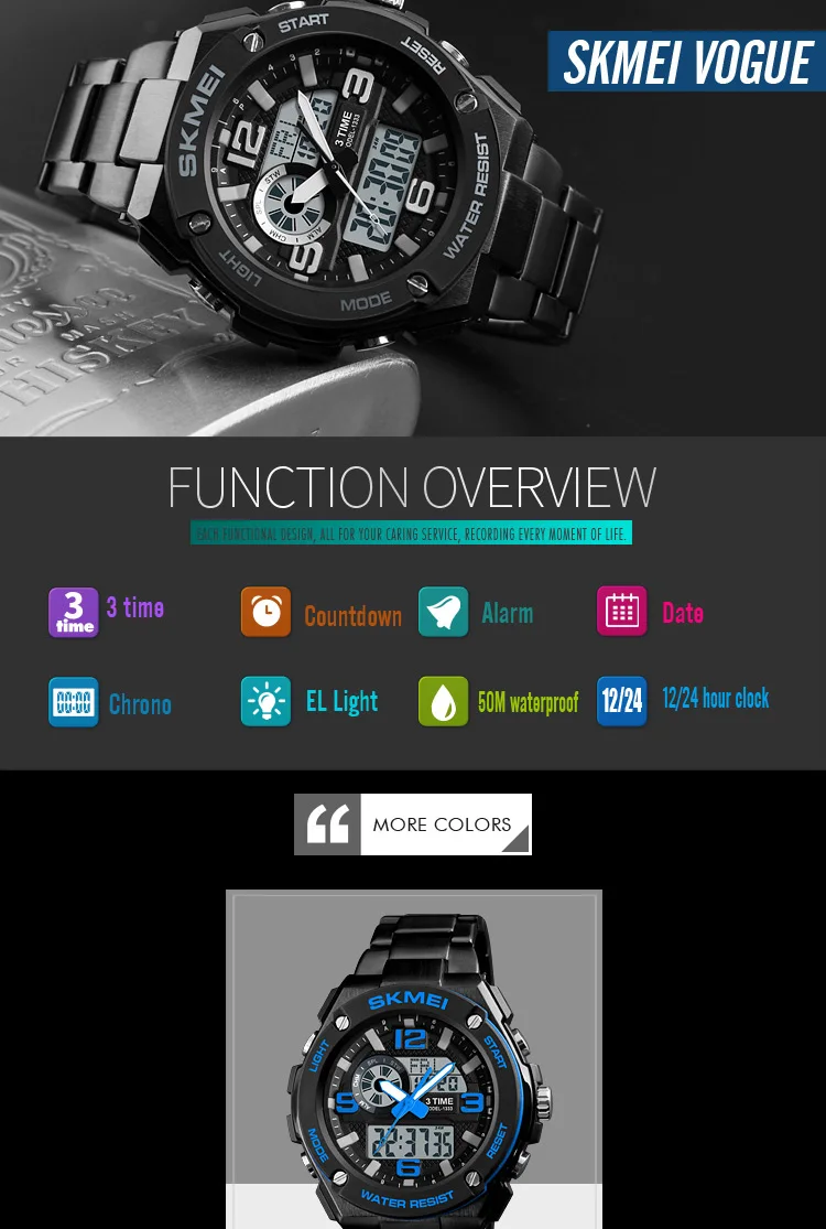 SKMEI Sports Fashion Watch Men Chrono Mens Watches Waterproof Alarm Clock  Dual Display Boy Wristwatches relogio masculino 1333| | - AliExpress