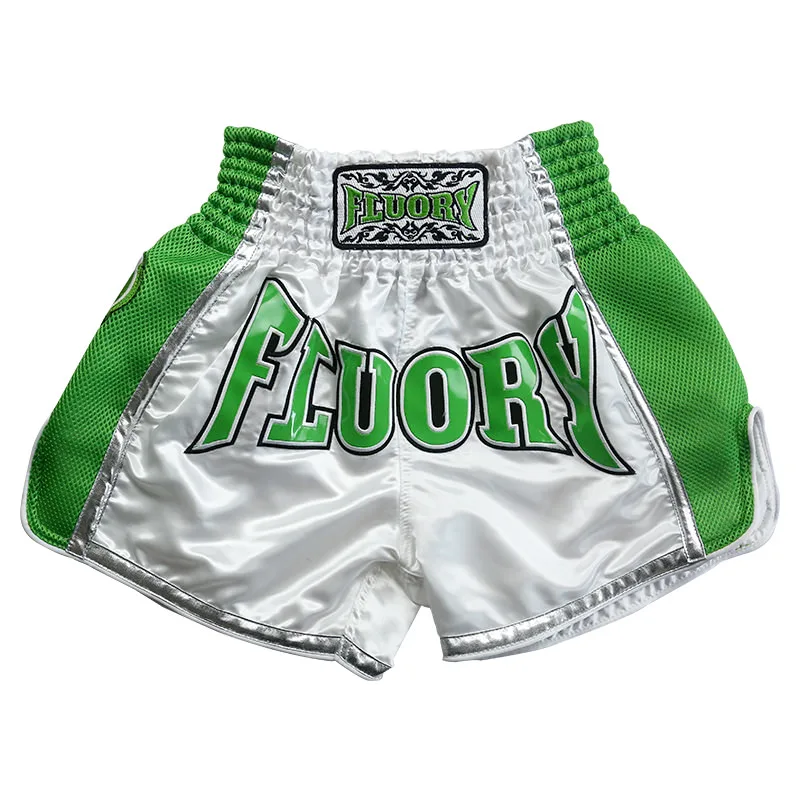 Детские шорты fluory Muay Thai с вышитыми нашивками для кикбоксинга|Боксерские трусы| |