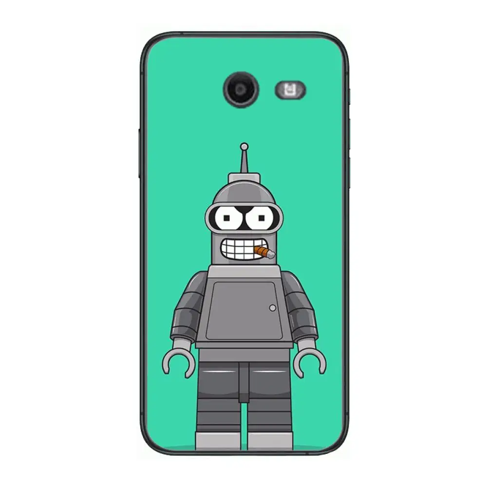 

robot Case study Phone Case Hull For Samsung Galaxy J 4 3 5 6 7 8 EU 2018 Plus 2017 Black Shell Art Cell Cover TPU