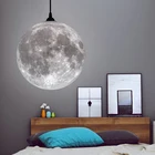 Подвесной светильник с 3D рисунком Луны, необычная атмосферная лампа, домашний декор для гостиной, столовой, ресторана, бара, подвессветильник льник