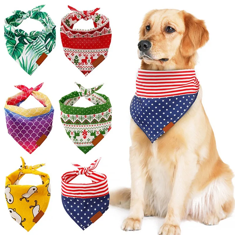 

Pet Fashion Grooming Accessories Neck Ornament Jewelry Soft Collar Bandanas Puppy Cats Scarfs Triangle Bibs Pet Dog Decoration