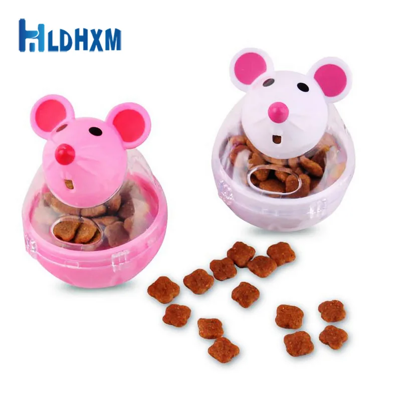 

Hldhxm Mouse Type Tumbler Leaking Food Ball Cat Toy Fun Molar Chewing Automatic Feeding Device Interactive Educational Training
