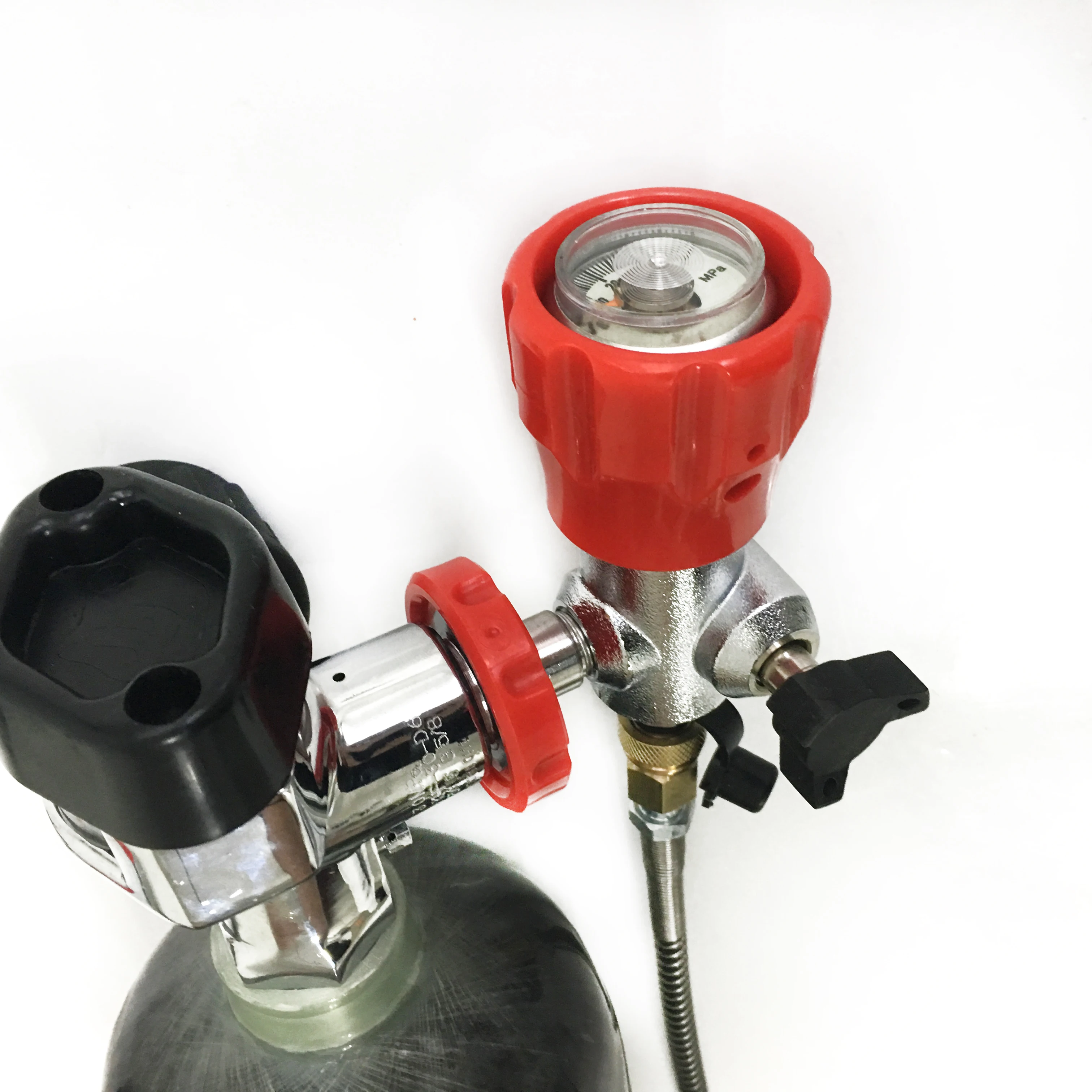 AC103201 3L Carbon Fiber Tank Mini Scuba High Pressure Cylinder Pcp Paintball Airsoft Tank With Guage Valve & Fill Station