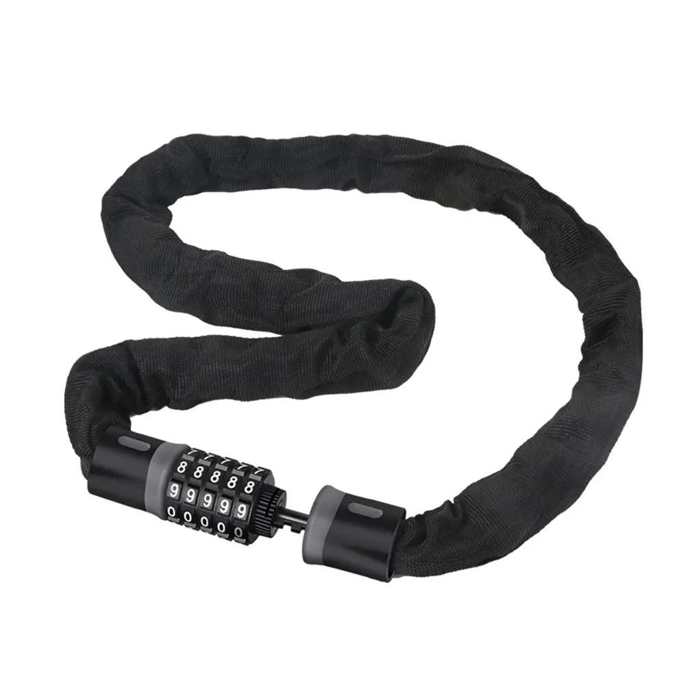 Длинный безопасный цепной замок 90 см для велосипеда Противоугонный стальной