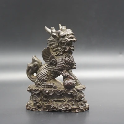 

Изысканная античная красная медь (Qilin), украшение для дома