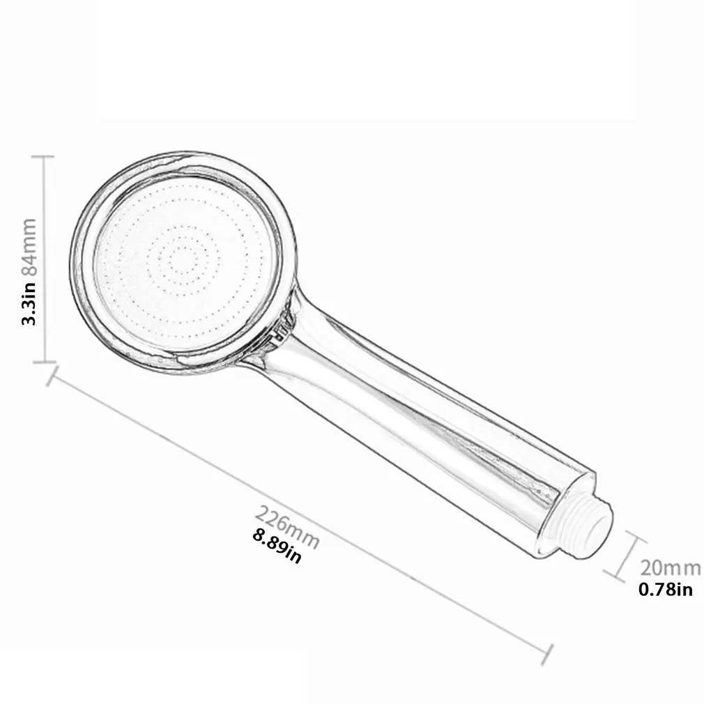 

Removable Shower Head Pressurized Nozzle Bathroom Accessory Water Saving High Pressure Shower Head Spray Nozzle