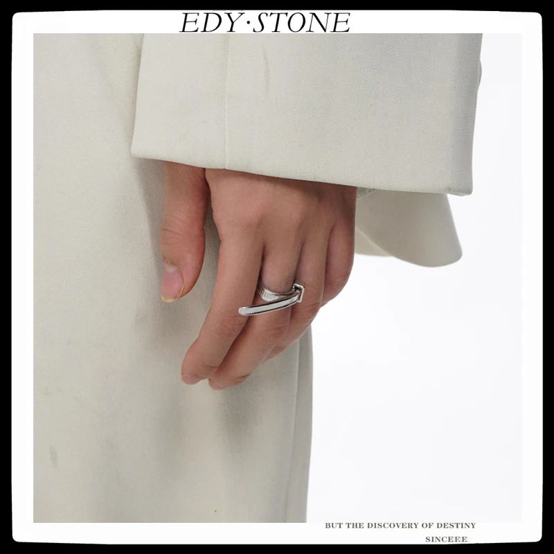

EDY 2021 New AMBUSH Hip-hop Punk Ring Trendy Easy Pull Strap Simple Adjustable Couple Ring For Men Women Girls Party Jewelry