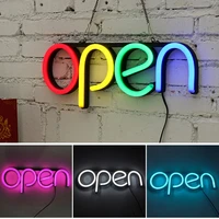 led neon open sign light for business bar club ktv wall decoration commercial lighting _wk