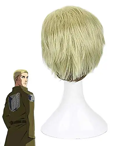 

CosNoble Smith Wig Attack on Titan Cosplay Costume Light Golden Gradient Short Hair