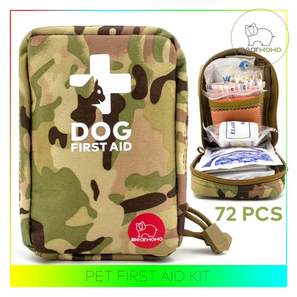 Аптечка первой помощи для собак 72 шт. медицинские принадлежности с термометром