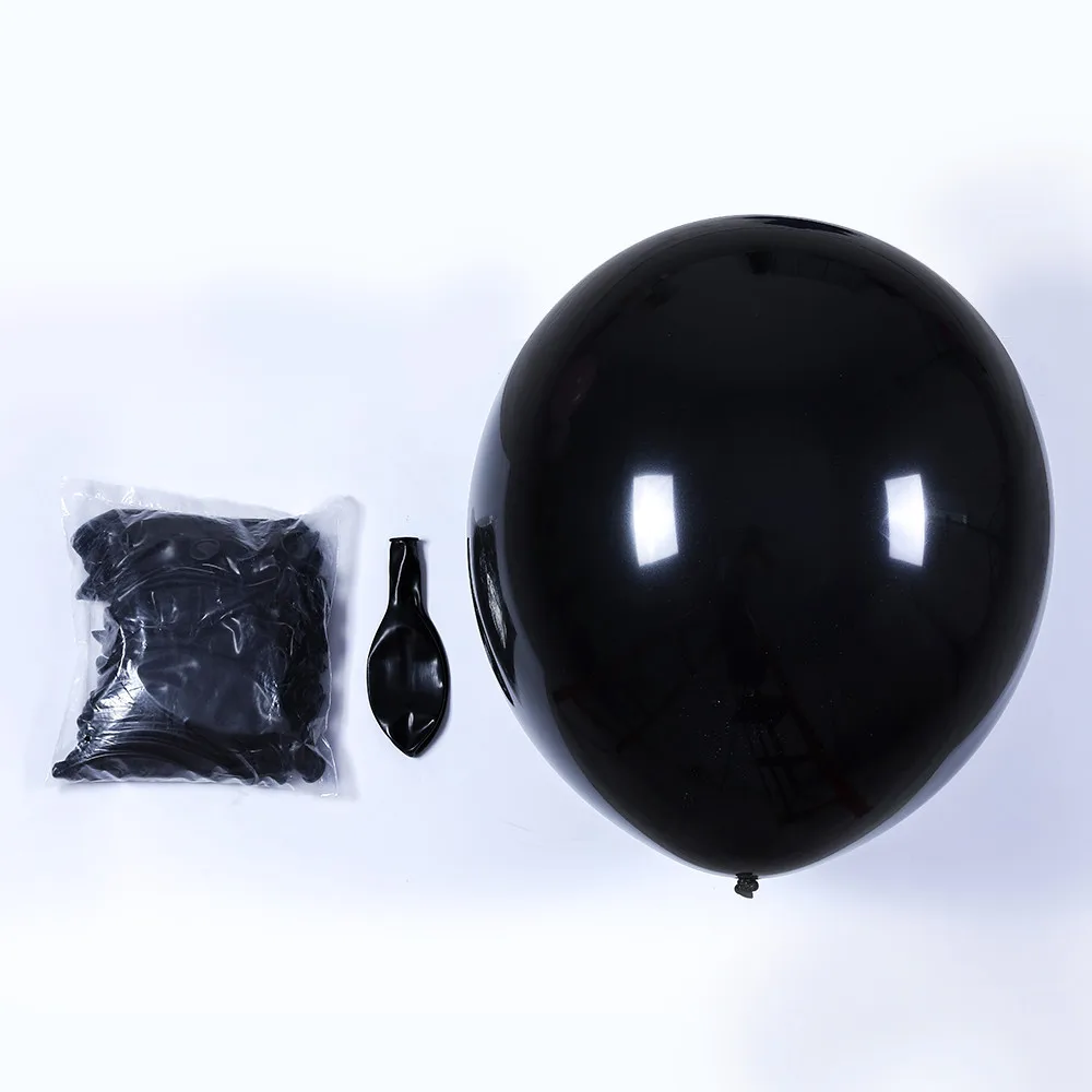 118 шт Черный бело золотые хромированный металл воздушные шары гирлянды арочный