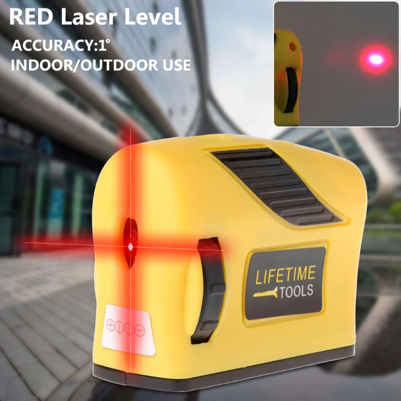 360° Laser Level  2 Lines 1 Point 3D Self-Leveling Horizontal & Vertical Red Laser Beam Line for Home Renovation Mini Laser
