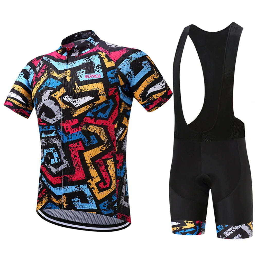 Купи 2022 New Quick Dry Men's Summer Cycling Suit Bib Shorts Cycling Clothing Ropa Ciclismo Hombre Bike Mtb Sport Cycling Jersey Set за 1,749 рублей в магазине AliExpress
