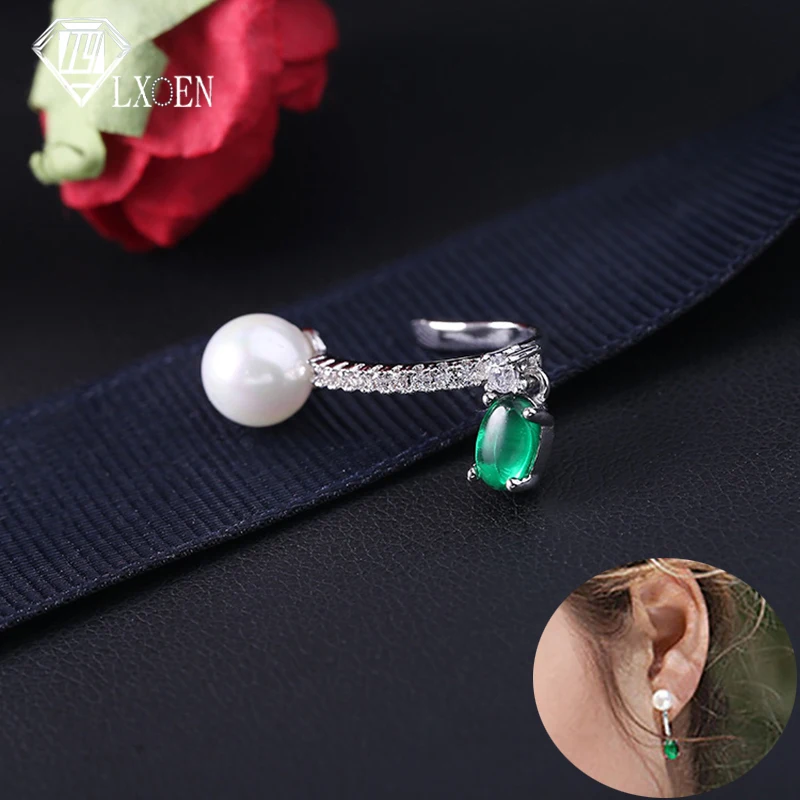Серьги-клипсы LXOEN для женщин модные украшения девушек с искусственным жемчугом