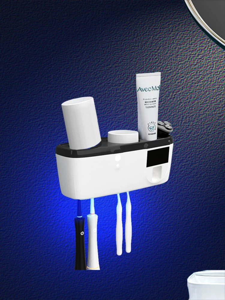 Умный Антибактериальный держатель для зубных щёток стерилизатор диспенсер УФ