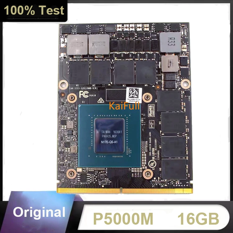 Оригинальный P5000M P5000 DDR5 16 Гб Видео Графика VGA карты N17E-Q5-A1 с X-скоба для HP ZBook 17 G3 G4 Dell