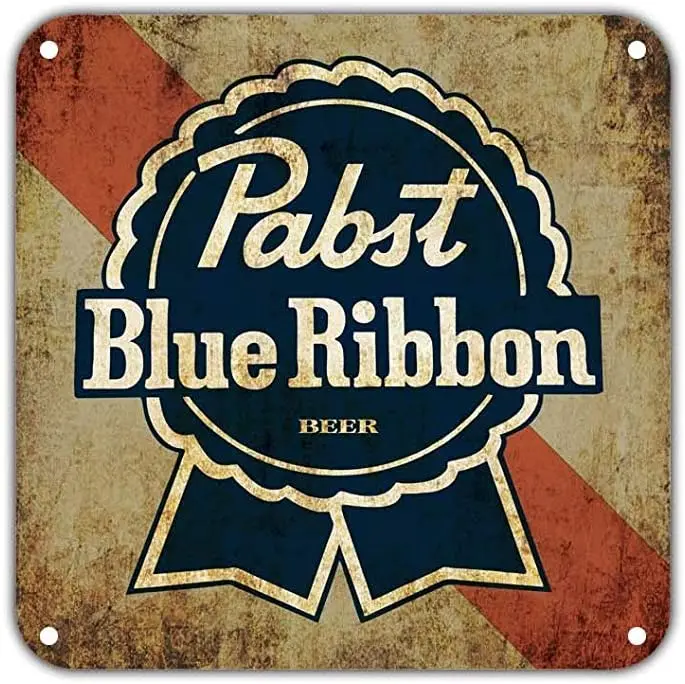 

Wall Decor Metal Blue Ribbon Beer Vintage Retro Metal Wall Decor Art Shop Man Cave Bar Garage Aluminum 8 X12Inch Metal Tin Sign