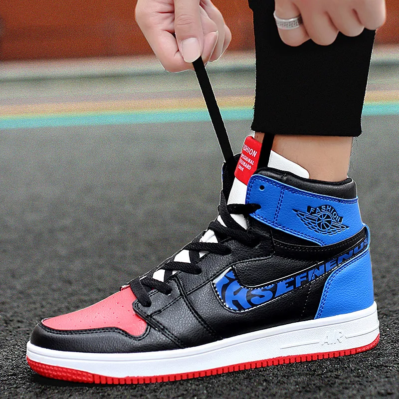 

Designer men's shoes 2021 new spring breathable outdoor sports shoes men's high-top casual shoes 38-46 large size men's shoes