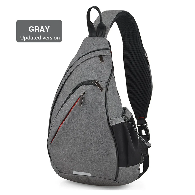 Gray Mixi мужской рюкзак на одно плечо, сумка для мальчиков, Студенческая школьная сумка, Университетская рабочая сумка для путешествий, универсальный, Модный дизайн M5225 - Цвет: Gray