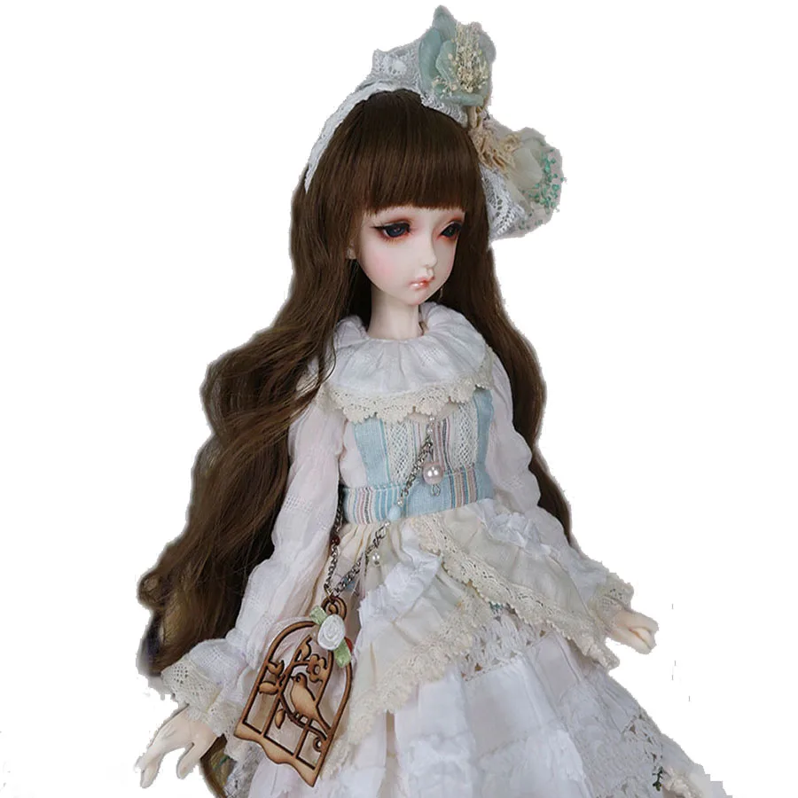 Bybrana 1/3 1/4 1/6 1/8 BJD SD куклы парики длинные вьющиеся высокое Температура волокна с бесплатной доставкой для кукол