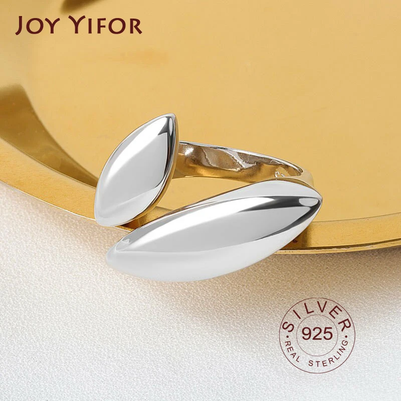 

925 Sterling Silver New Simple Design Round Rings Retro Distressed Opening Handmade Ring Fashion Fine Jewelry