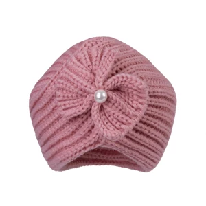 Connectyle Toddler Infant Baby Girl Fall And Winter Hats Cute Solid Bow Beanie Knitted Skull Daily  Caps