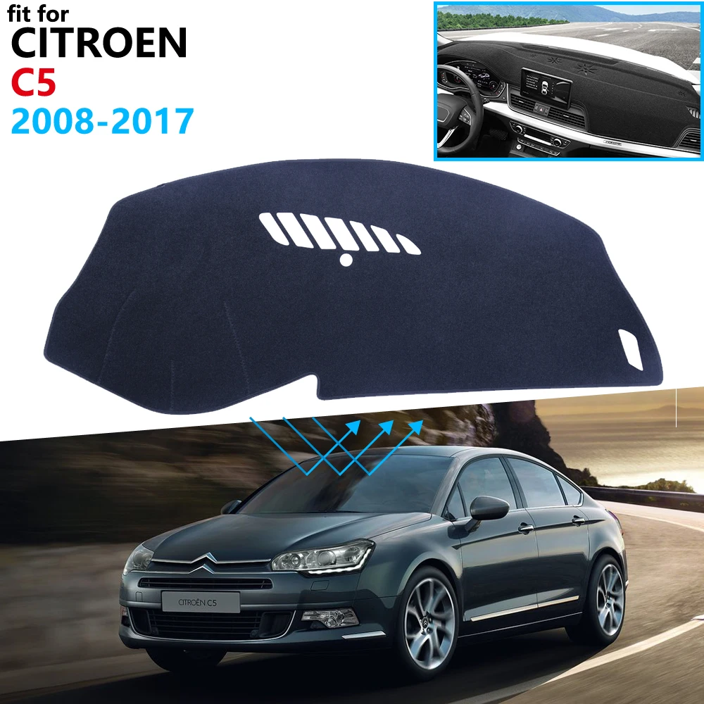 Защитная накладка на приборную панель для Citroen C5 2008 ~ 2017 MK2 автомобильные