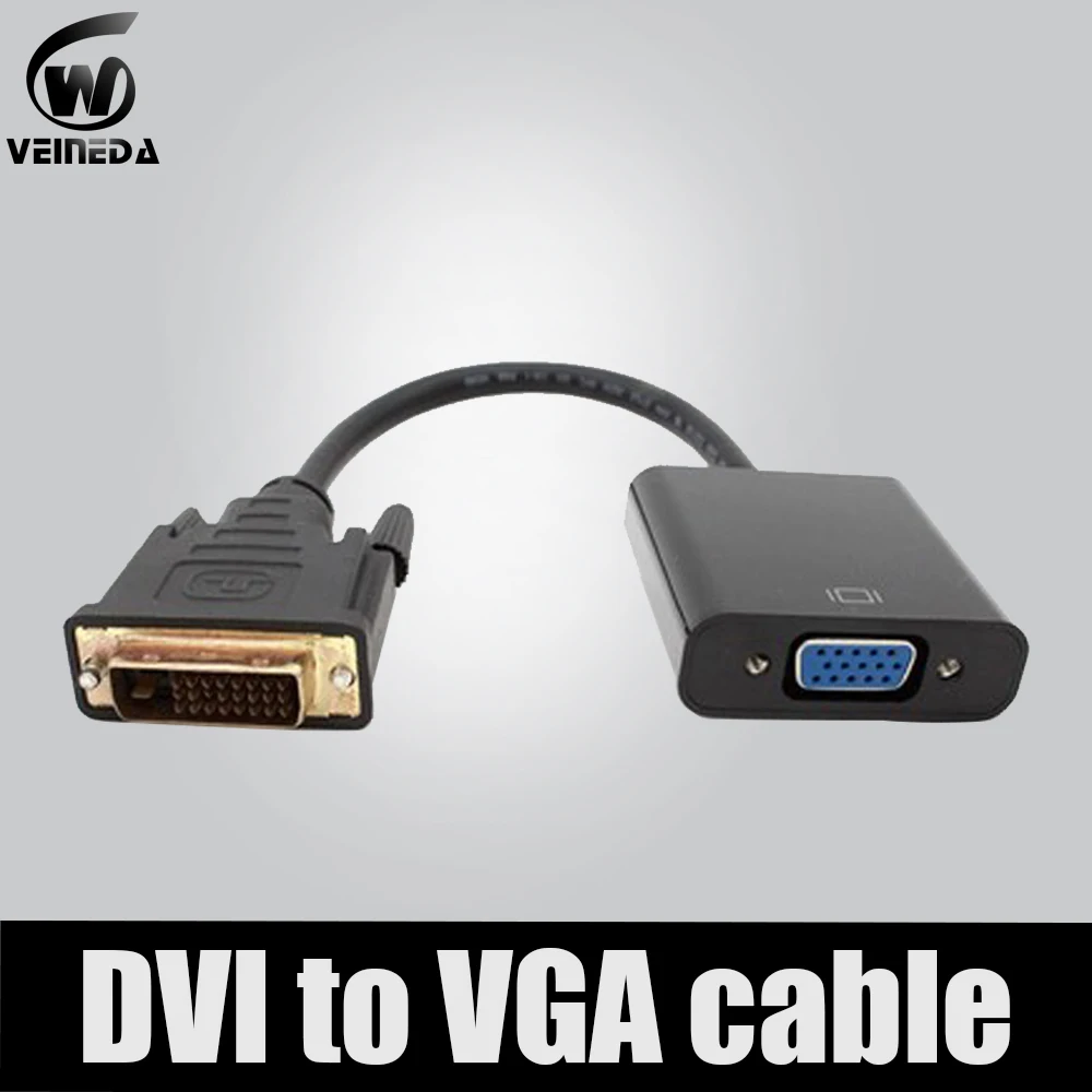 Конвертер VEINEDA DVI папа VGA мама встроенные чипы поддержка видеокарты GTX1060 GTX1070