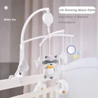 Мобиль с мультяшными детскими погремушками для детской кроватки, карусель для детской кроватки, детские игрушки для младенцев 0-12 месяцев для новорожденных