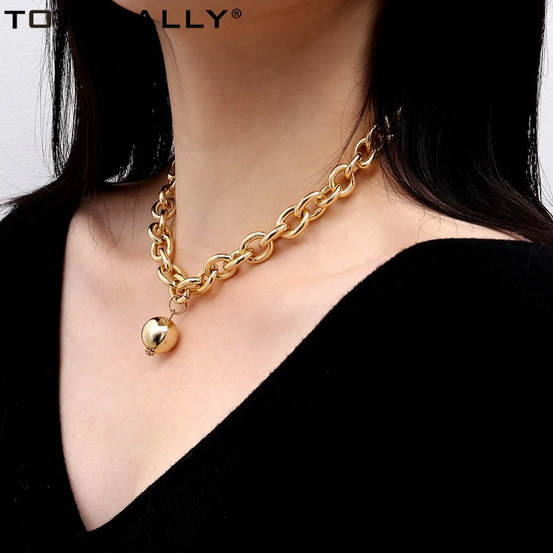 TOTASALLY Новое поступление модная цепочка в стиле панк ожерелье с подвеской из